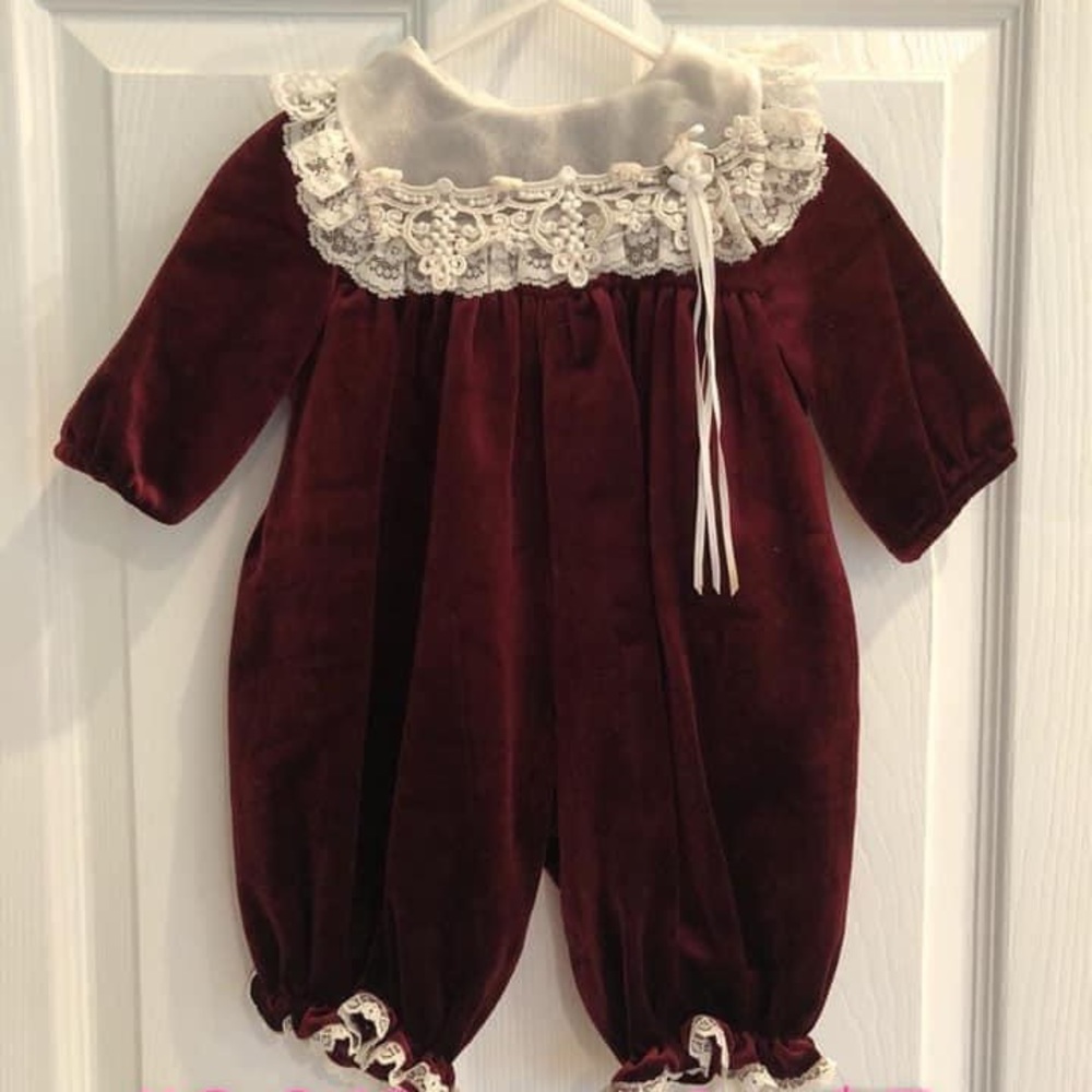 Soft Velvet Romper or Jumpsuit 6/9 months